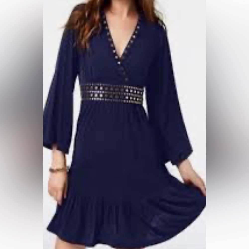 This is a Michael Kors True Navy Stud Embellished